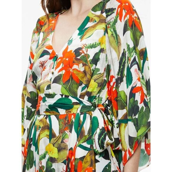 NEW Alice + Olivia Marva floral-print sateen mini dress Size Small - Picture 4 of 8